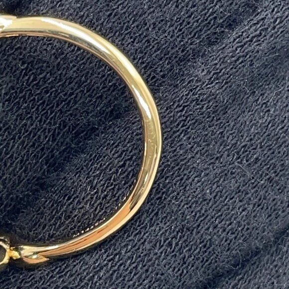 LOUIS VUITTON Louisette Signature Ring Size M Gold Plated/Rhinestone M1439M - Picture 6 of 6